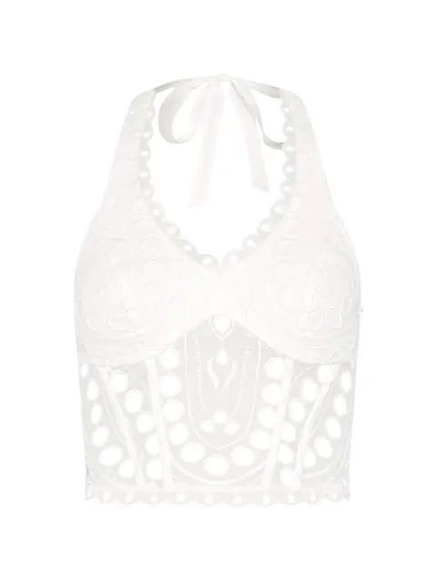 Charo Ruiz Ibiza scalloped halterneck top