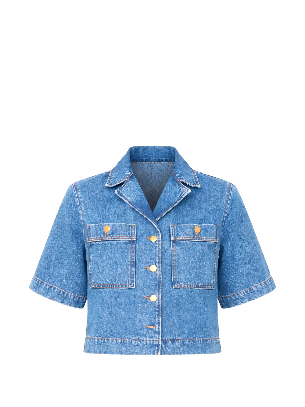 Officine Generale Enna pocket-details denim shirt - Blu