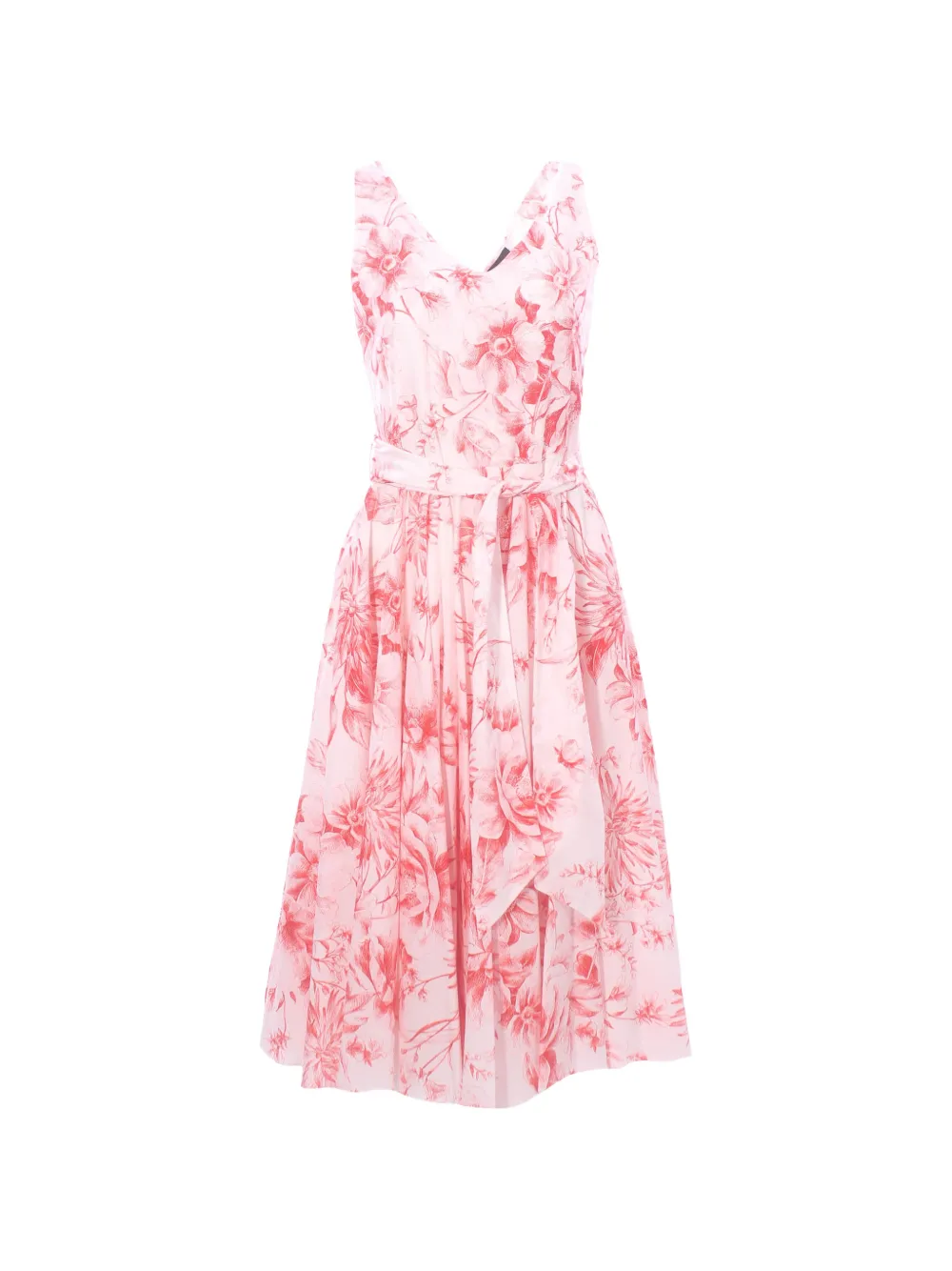 LAVI COUTURE floral-print V-neck midi dress - Rosa