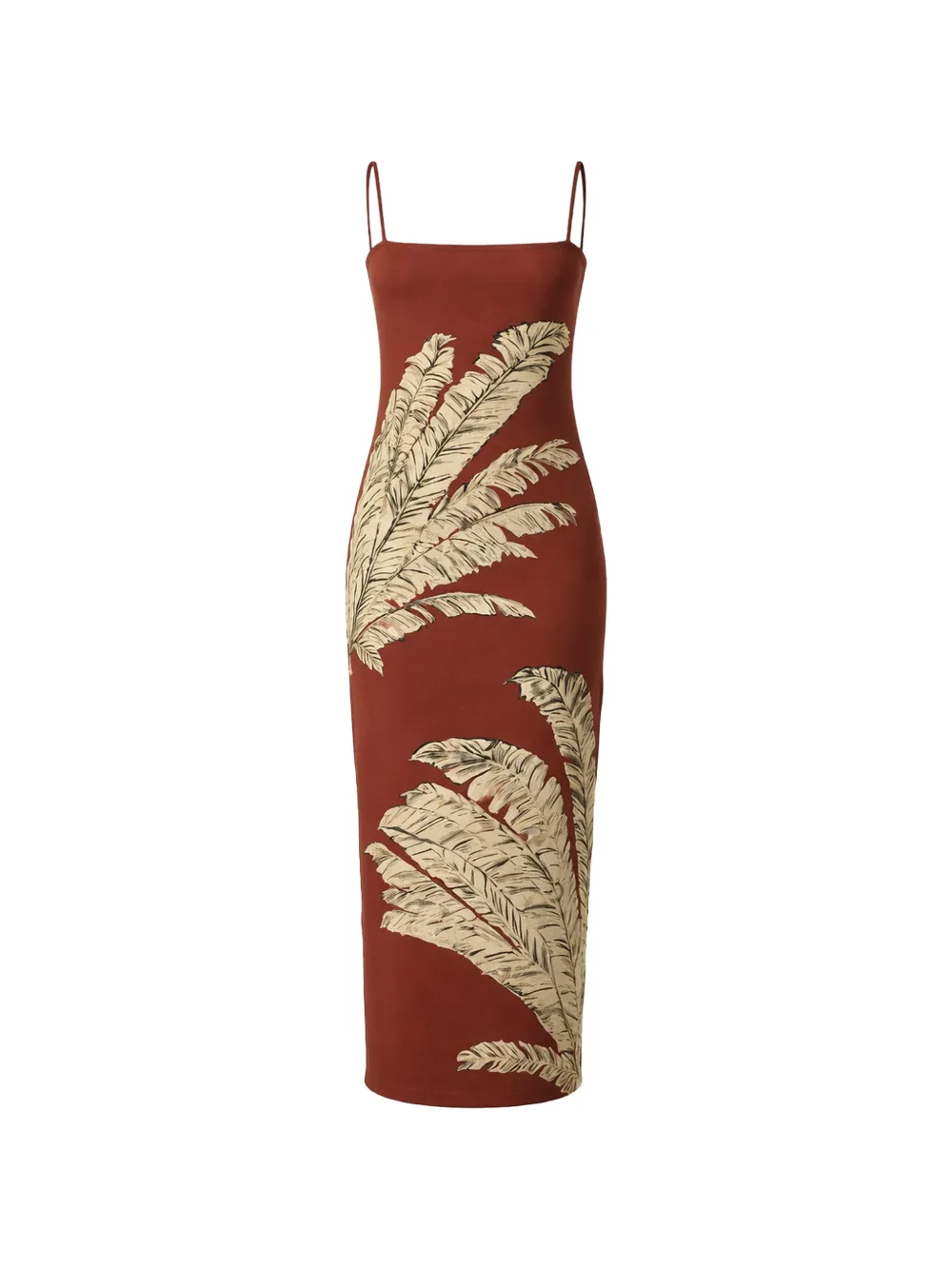 Hemant And Nandita strappy palm dress - Marrone