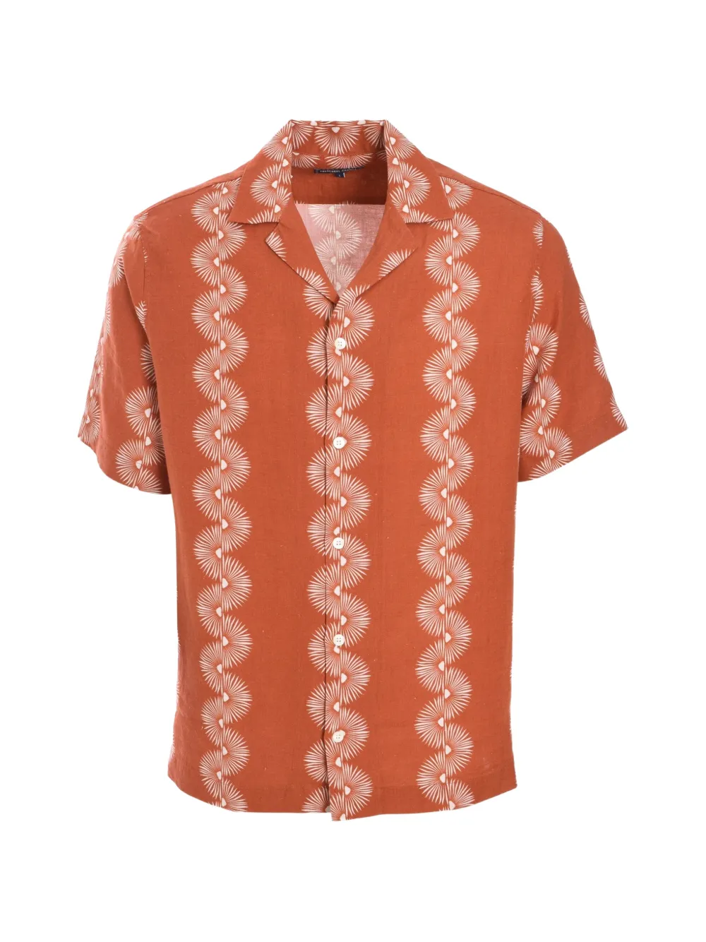 Frescobol Carioca copa geo wave print shirt - Orange