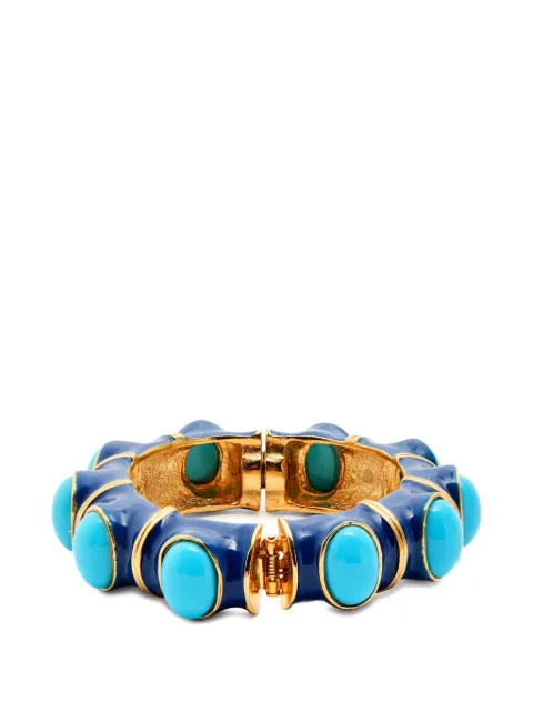 Kenneth Jay Lane turquoise lapis cuff bracelet