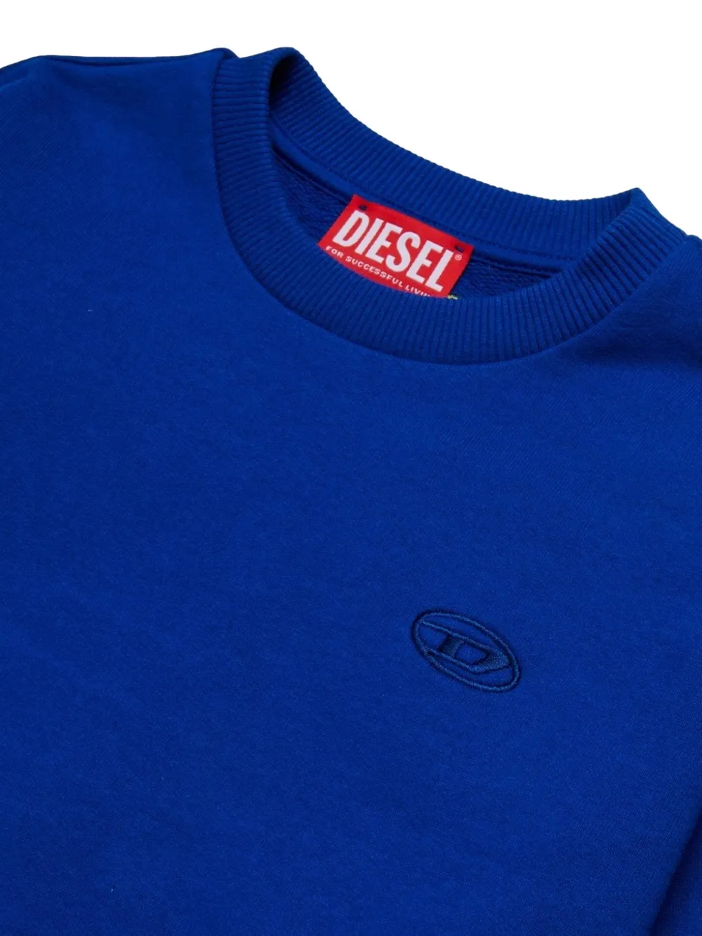 Diesel Kids Sweater met logo Blauw