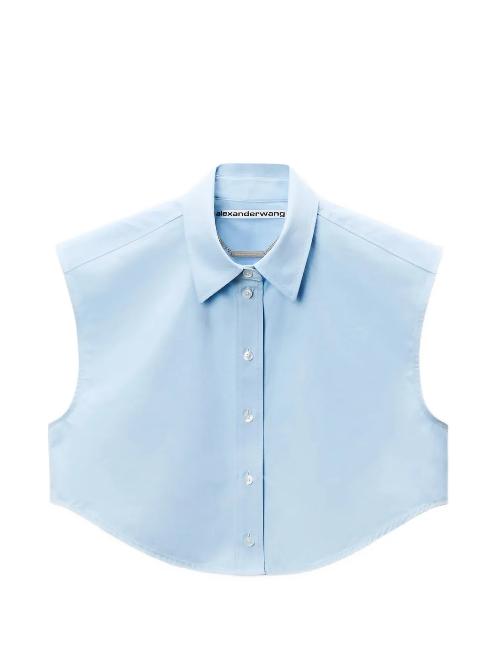 Alexander Wang collared cropped top - Blu