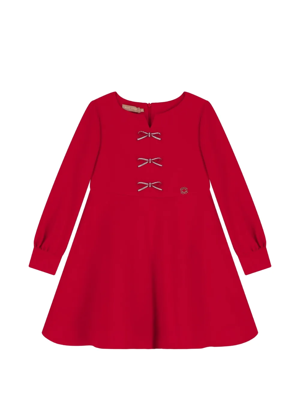 ELIE SAAB JUNIOR bow-embellished dress - Rosso