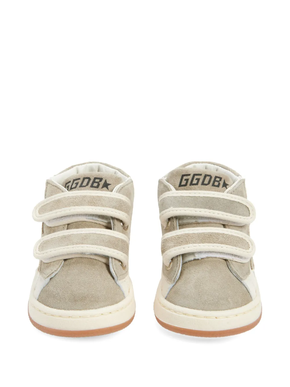 Golden Goose Sneakers met klittenband en ster Beige