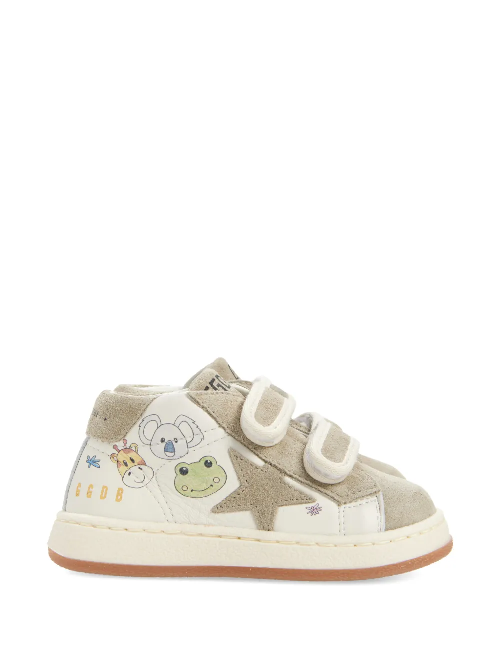 Golden Goose Sneakers met klittenband en ster Beige