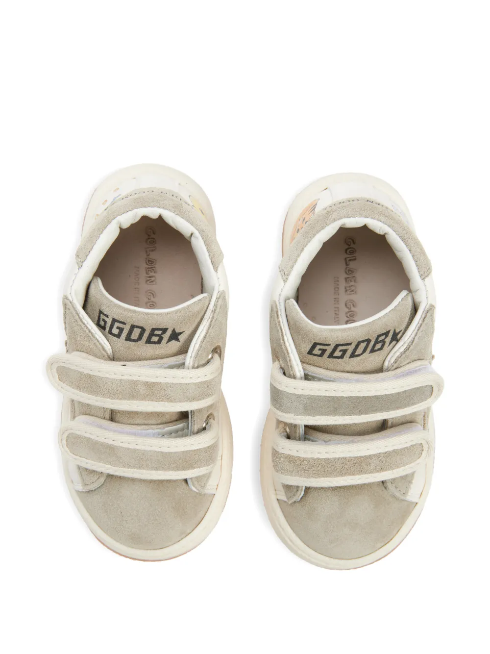 Golden Goose Sneakers met klittenband en ster Beige