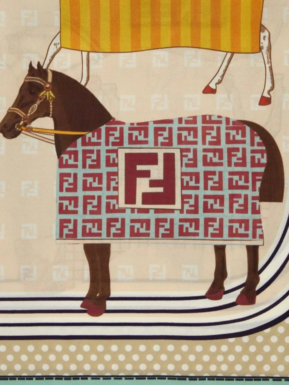  Fendi Kids Bufanda Estampada - Neutro 