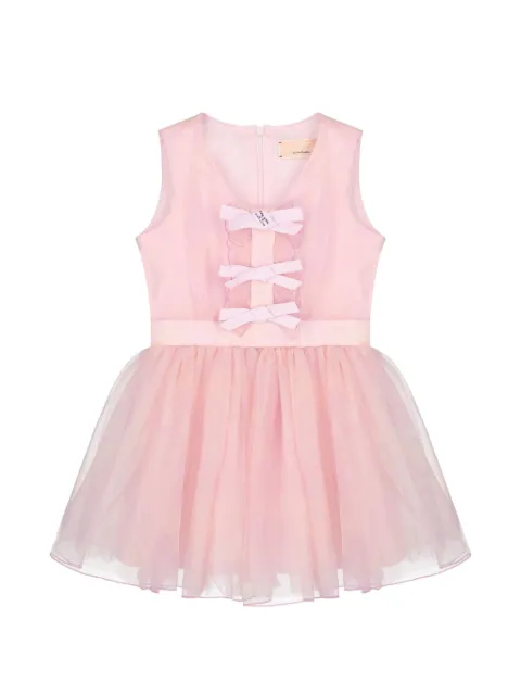 Elisabetta Franchi Kids robe en tulle à détails de nœuds