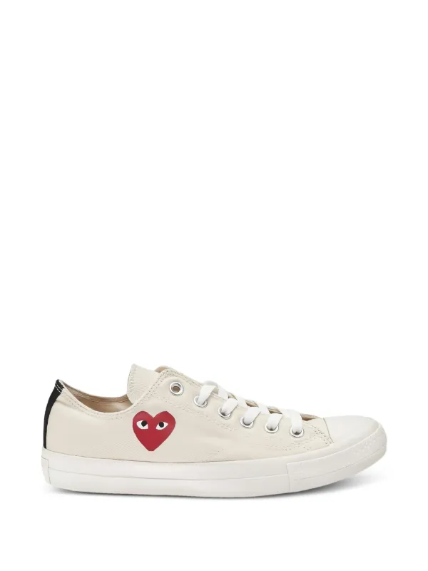 Comme des Garçons Heart Sneakers in Neutrals