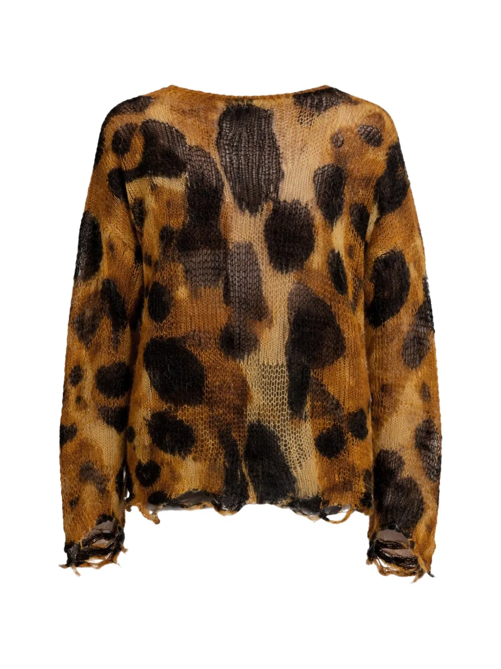 R13 distressed-effect jumper - Marrone