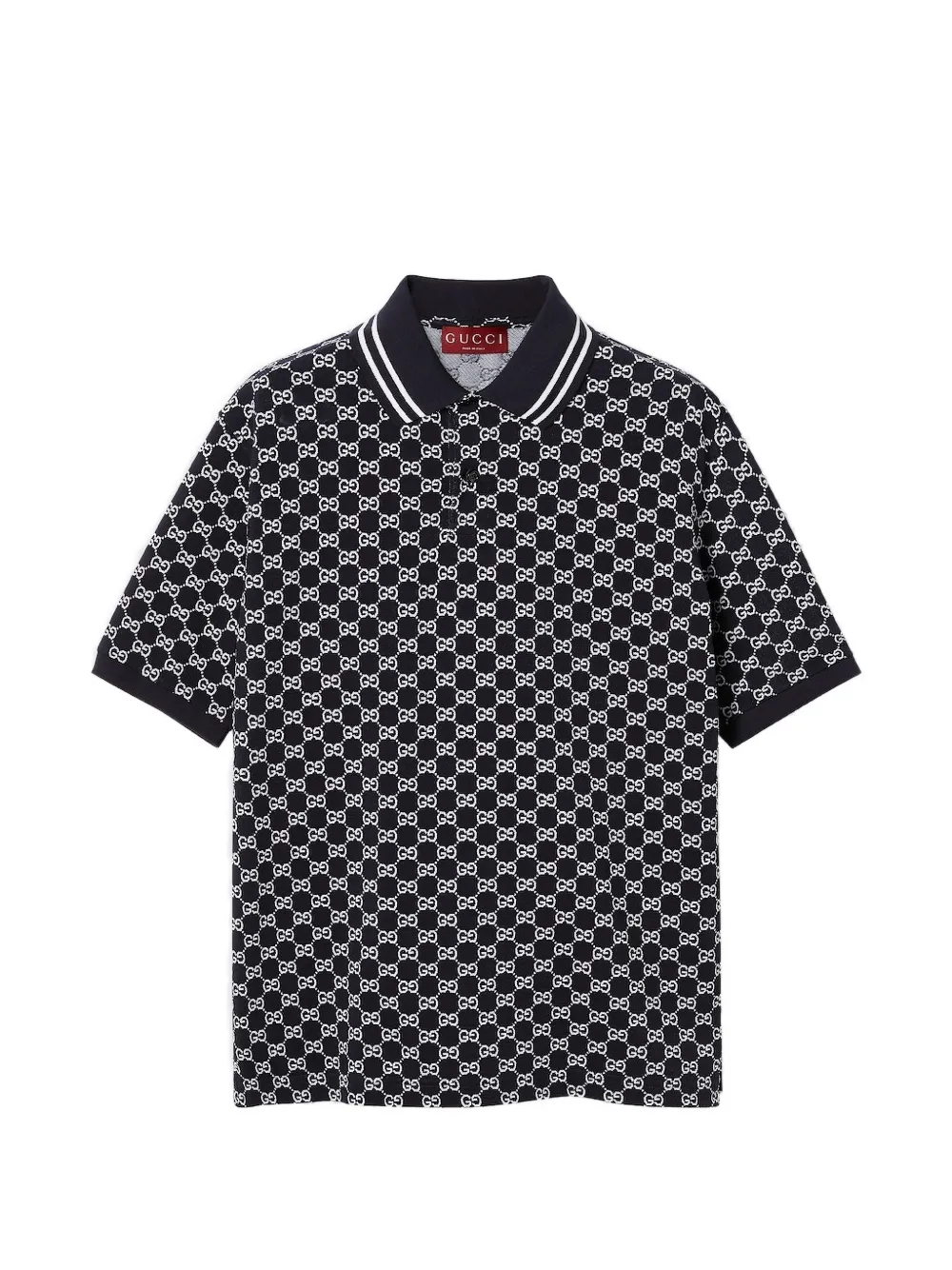 Gucci Poloshirt mit GG-Jacquard - Schwarz