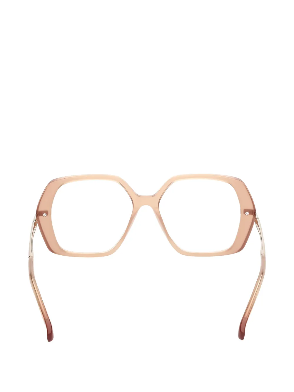 Max Mara Eyewear Bril met geometrisch montuur Beige