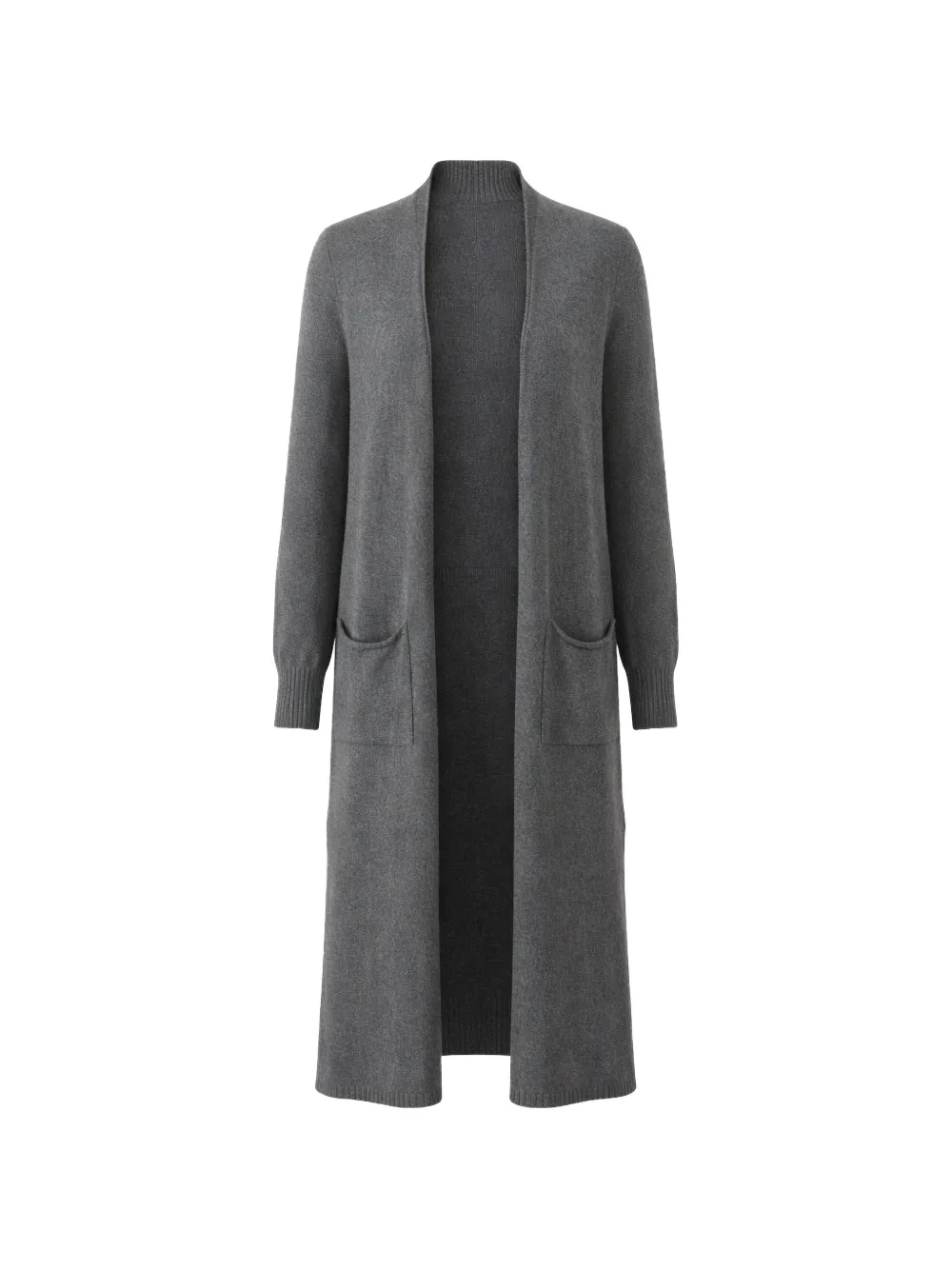 ALPINI pocket long cardigan - Grigio