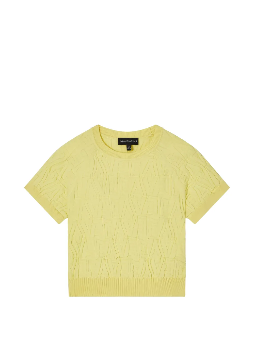 Emporio Armani Kids textured short-sleeved top - Giallo