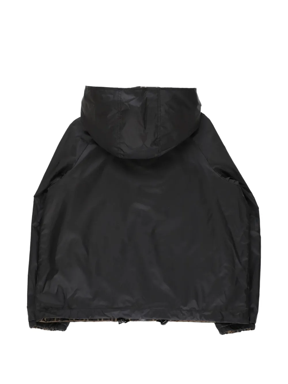 Fendi Kids Jas met monogram en capuchon Zwart