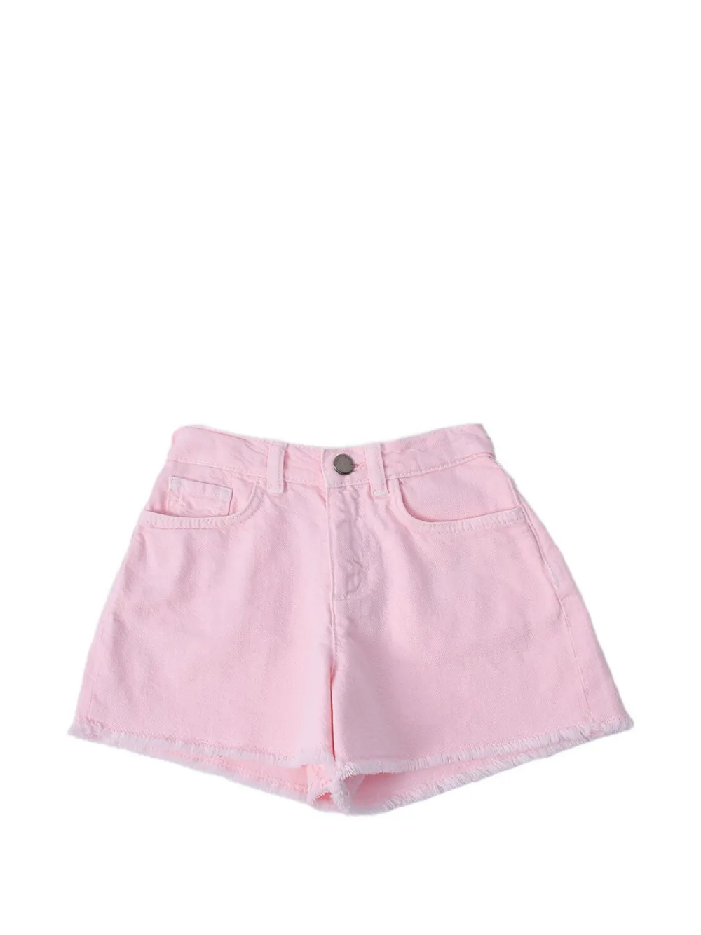 Emporio Armani Kids frayed-hem shorts - Rosa