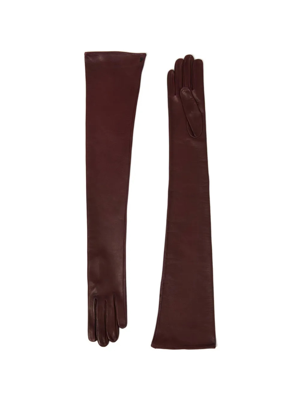 Petar Petrov Opera leather gloves - Marrone