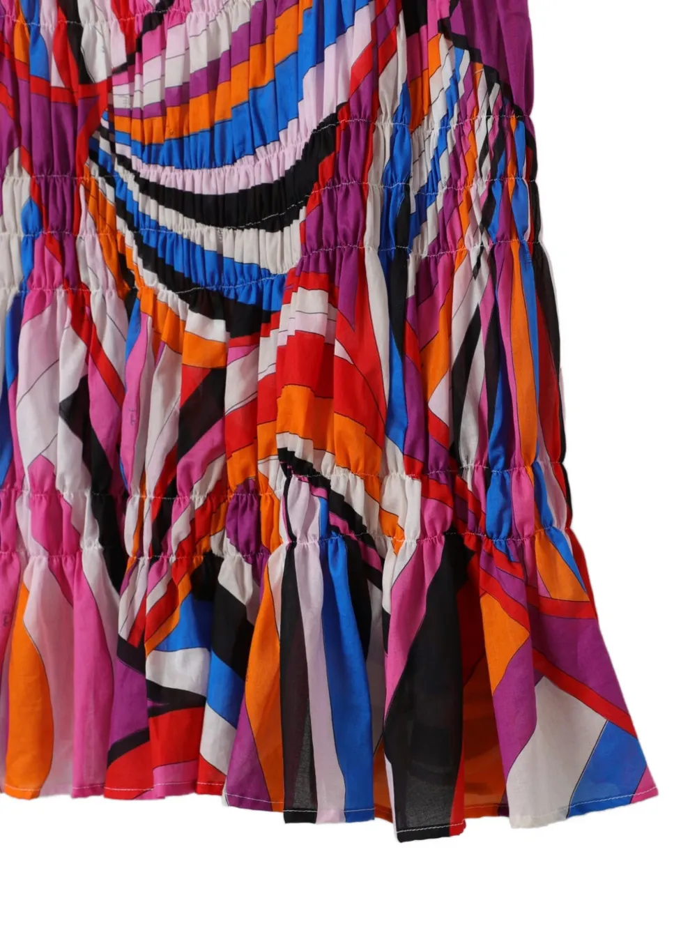 PUCCI Junior Gesmockte jurk met Iride-print Roze