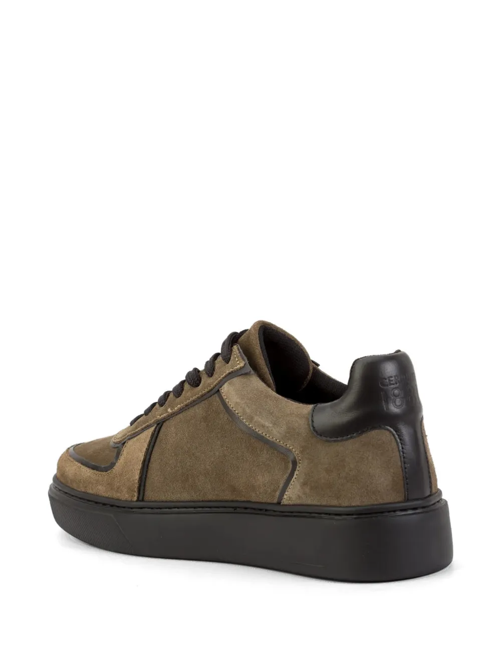 Cerruti 1881 suede panelled sneakers Bruin