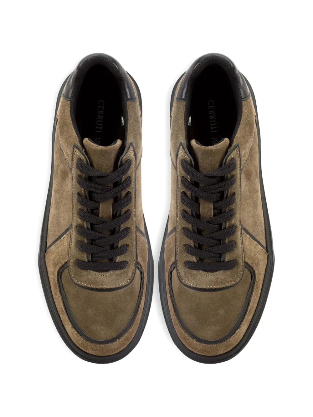 Cerruti 1881 suede panelled sneakers Bruin