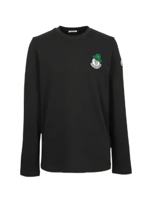 Moncler ロゴ ロングTシャツ | ブラック | FARFETCH JP