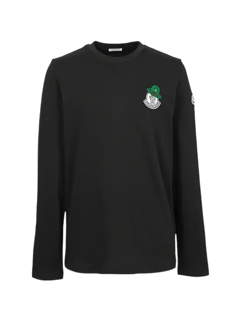 Moncler long-sleeved logo-patch T-shirt