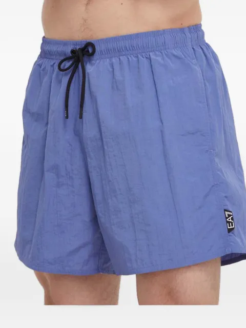 Ea7 Emporio Armani logo-patch drawstring swim shorts
