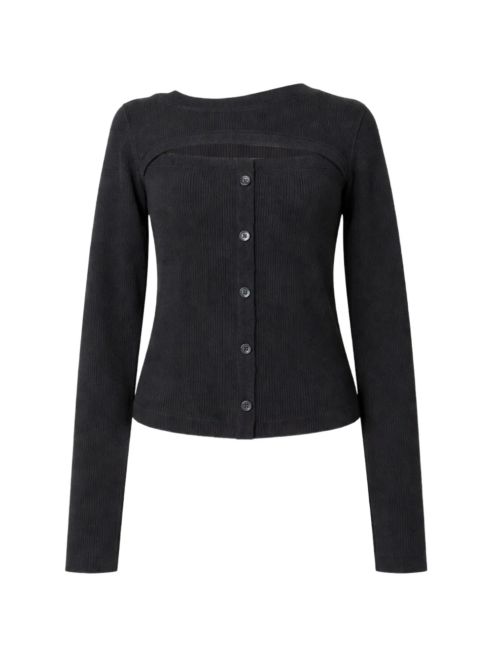 Muller Of Yoshiokubo ribbed top - Nero