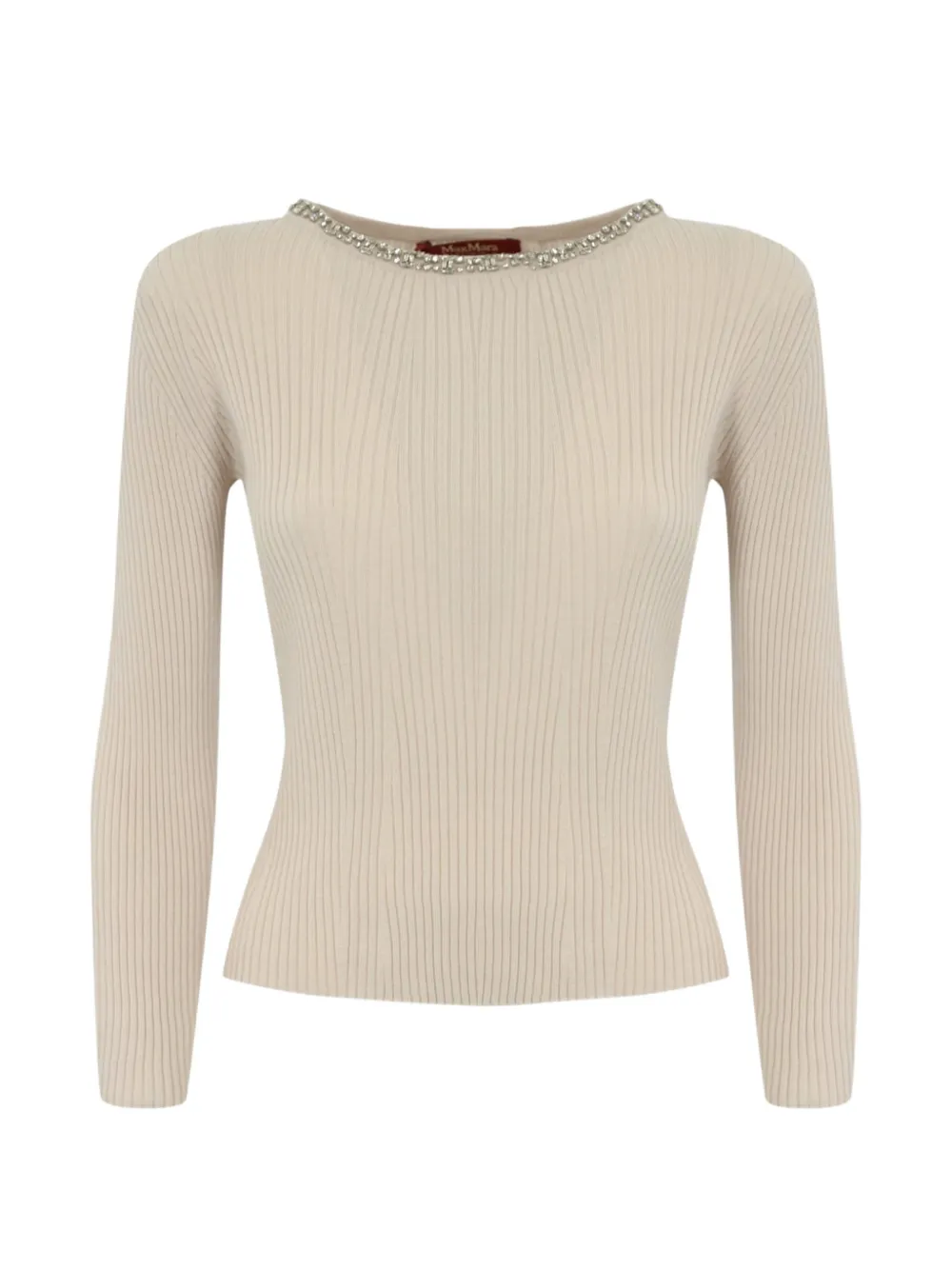 Max Mara jewel ribbed knitwear - Toni neutri