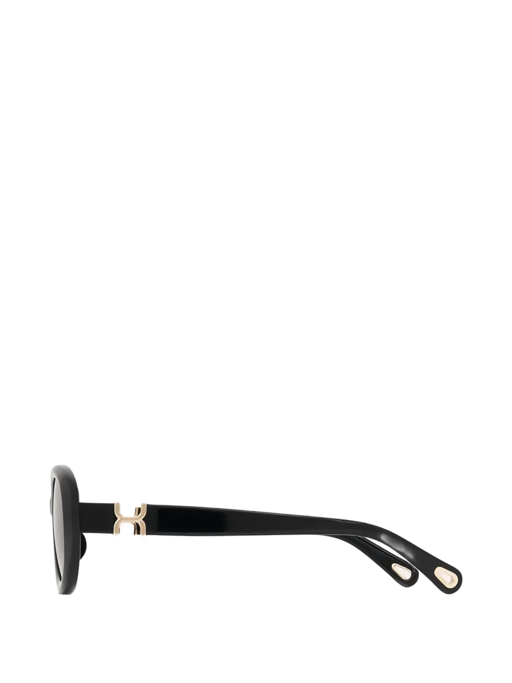 Chloé Eyewear Marcie zonnebril met ovaal montuur Zwart