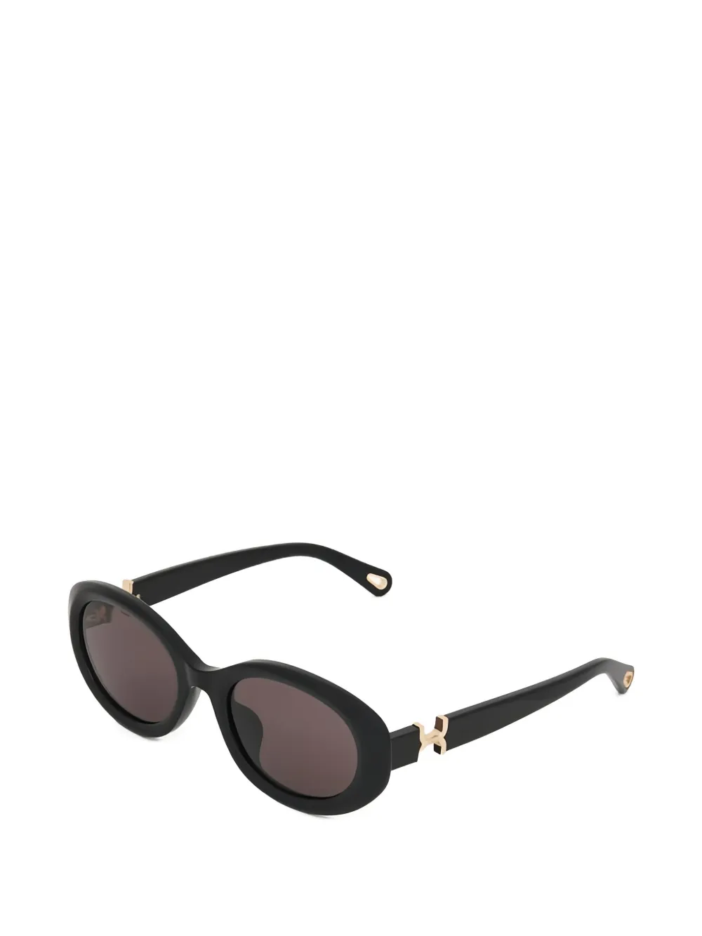Chloé Eyewear Marcie zonnebril met ovaal montuur Zwart
