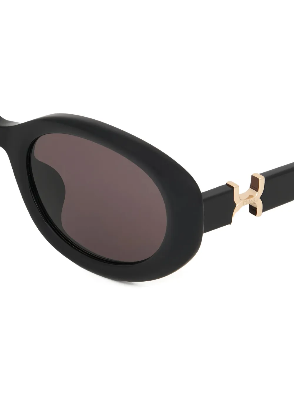 Chloé Eyewear Marcie zonnebril met ovaal montuur Zwart