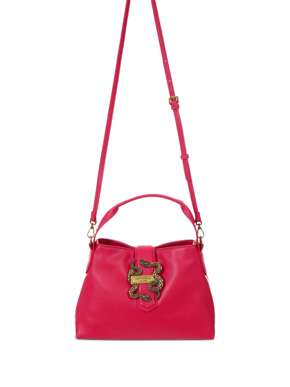 Just Cavalli Shopper met slangengesp Roze