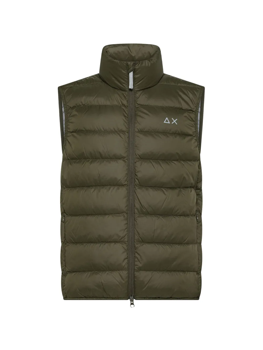 Sun68 quilted high-neck gilet - Verde