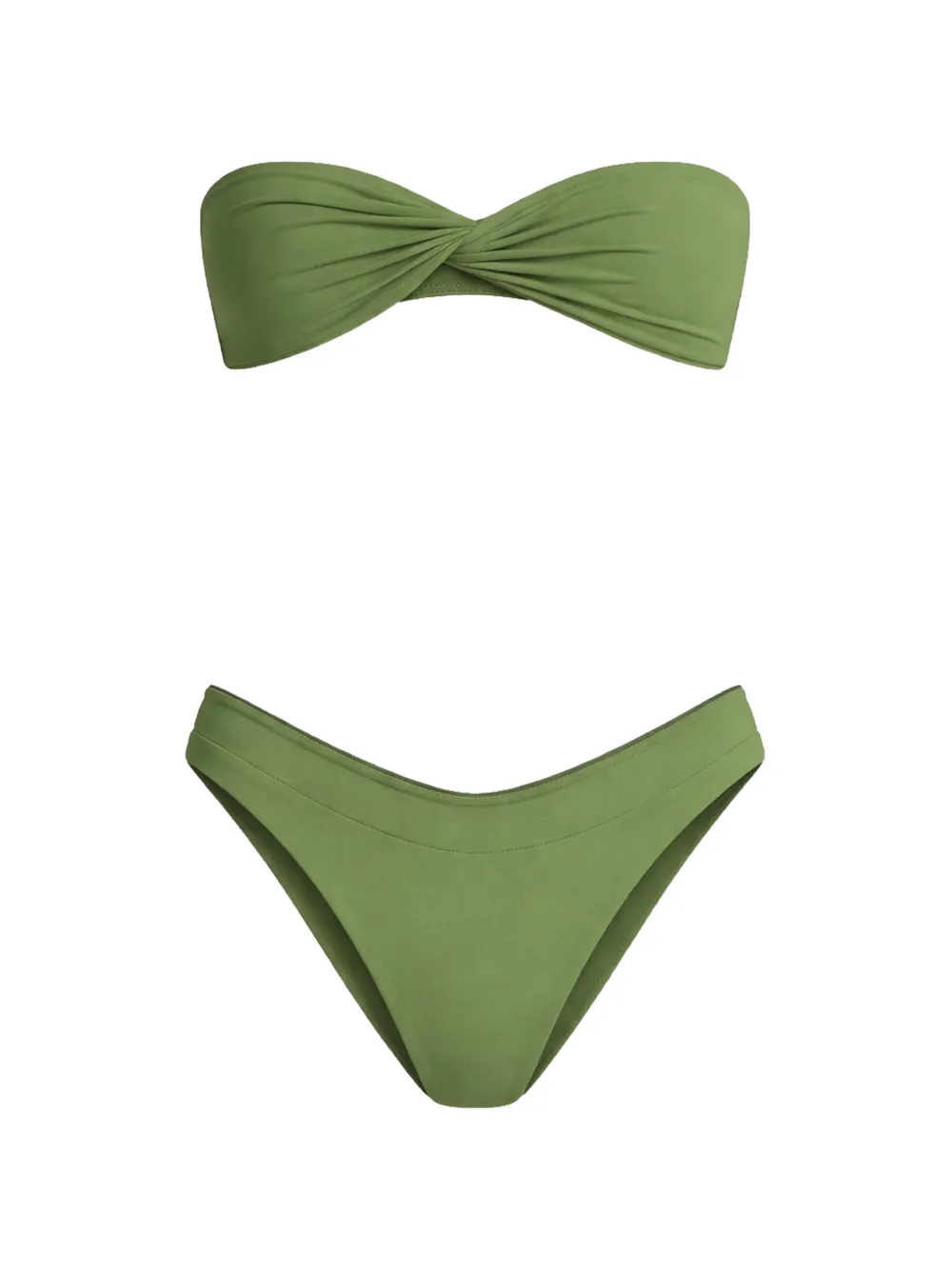 Bond-eye twisted bikini - Grün