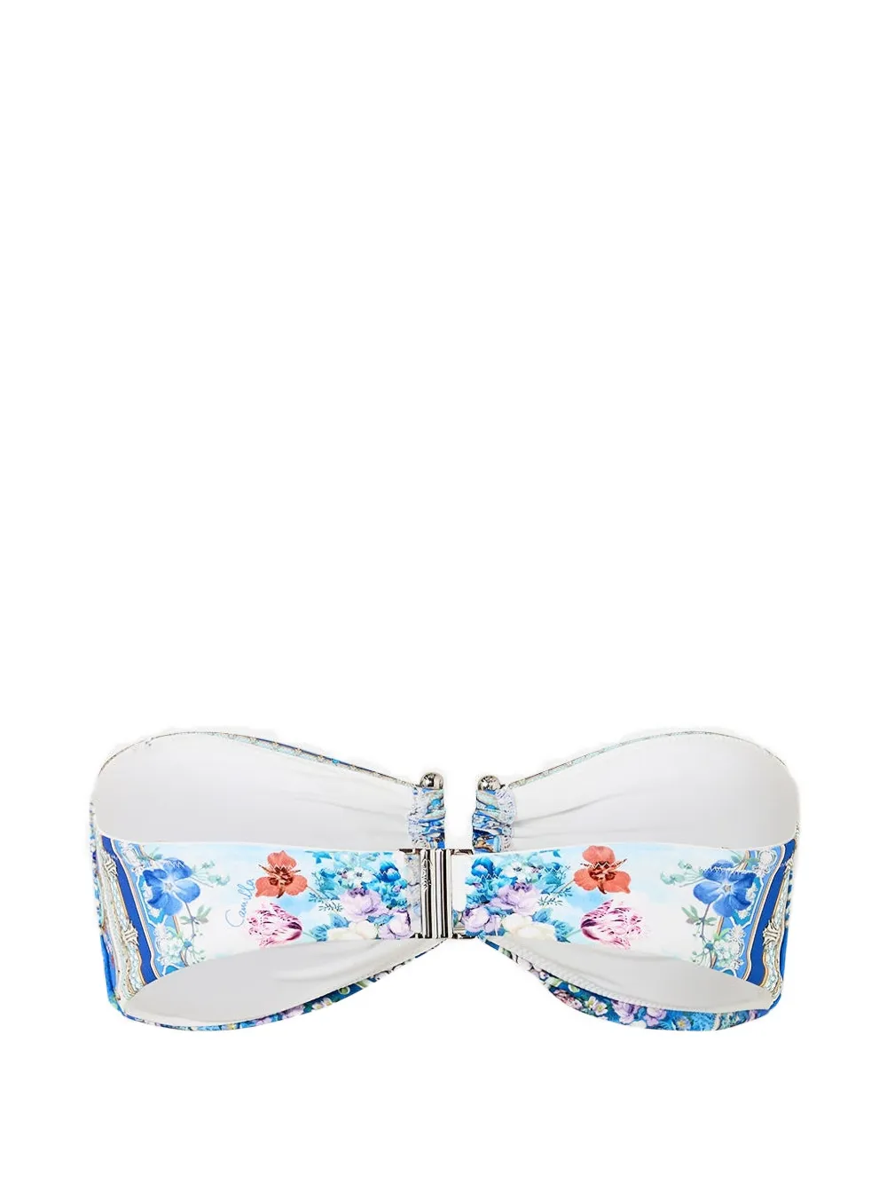 Camilla Bandeau bikinitop met patroon Blauw