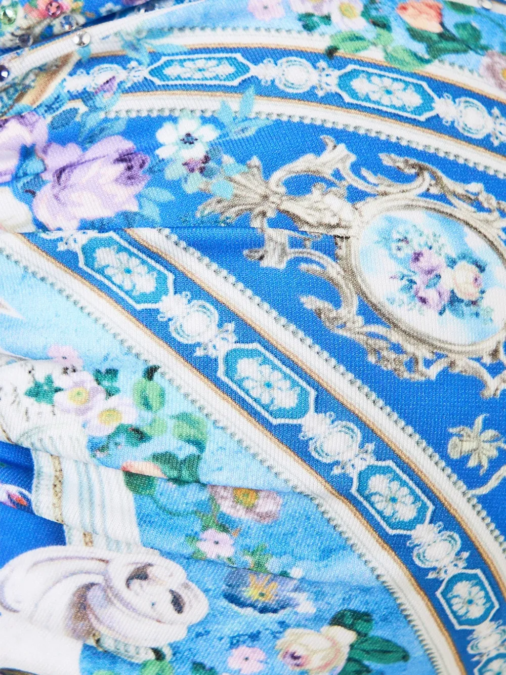Camilla Bandeau bikinitop met patroon Blauw