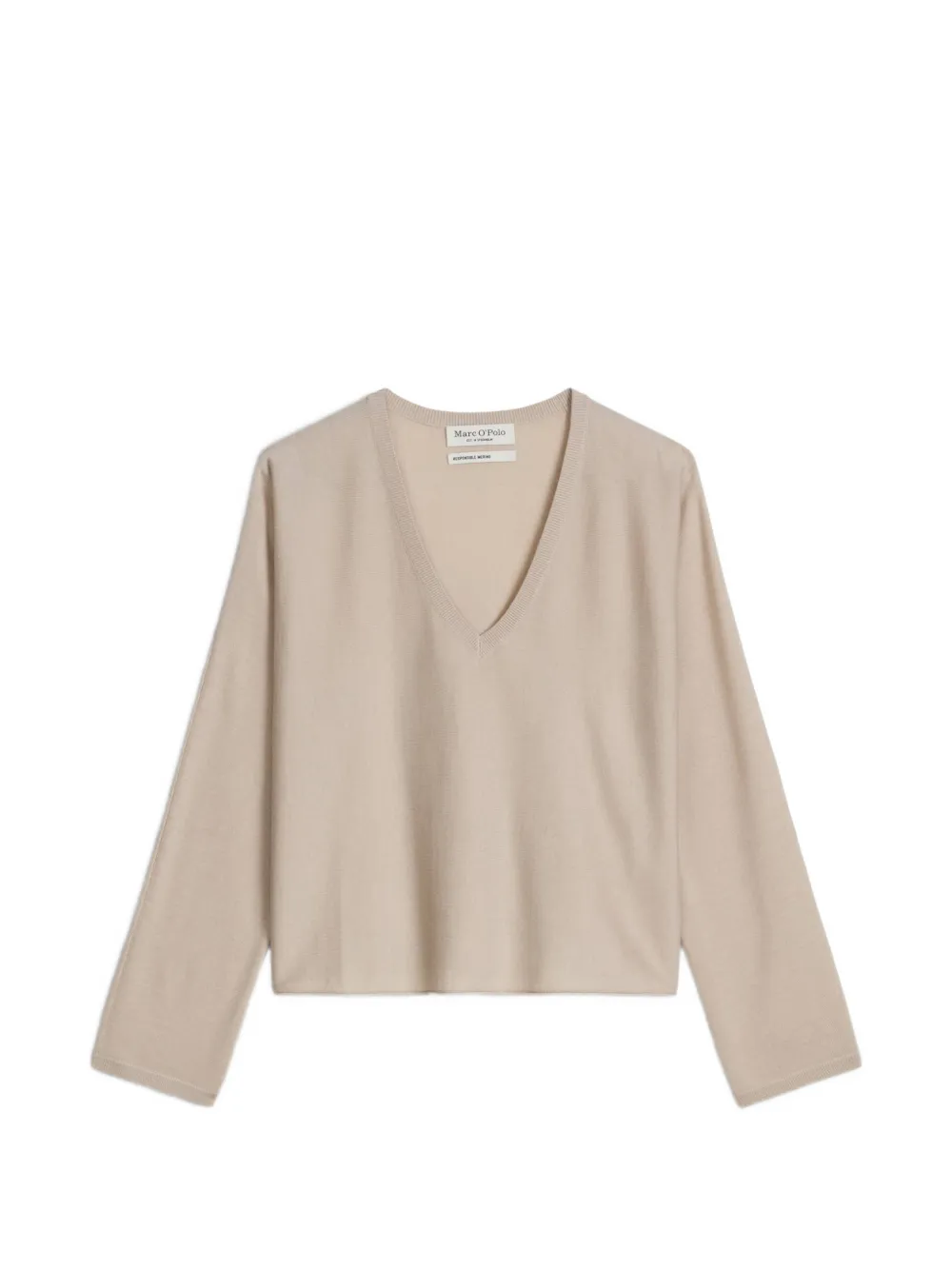 Marc O'polo V-neck Long-sleeve Sweater In Neutral