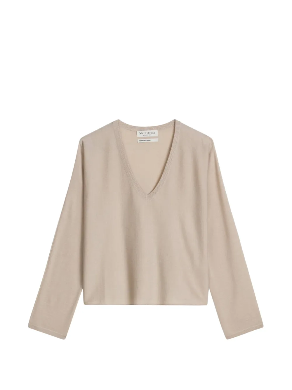 Marc O'Polo V-neck long-sleeve sweater - Toni neutri