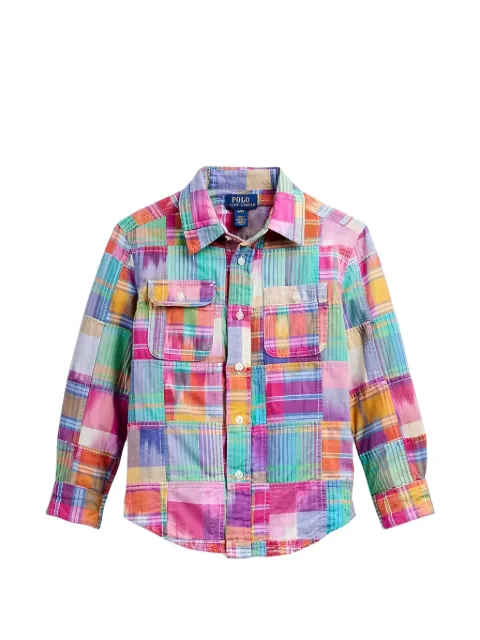 POLO RALPH LAUREN KIDS check-pattern chest-pocket shirt