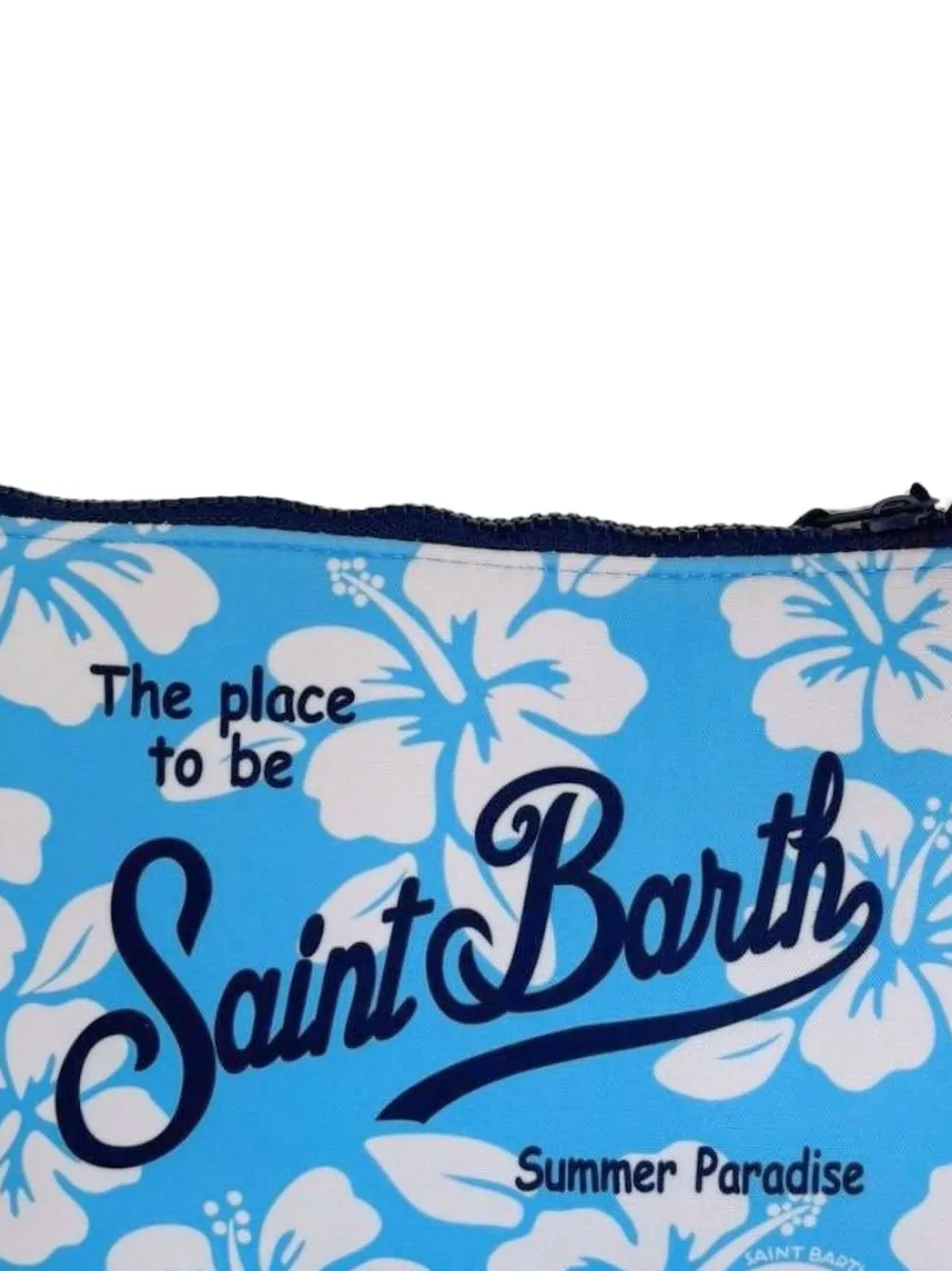 MC2 Saint Barth Aline clutch met hibiscus-print Blauw