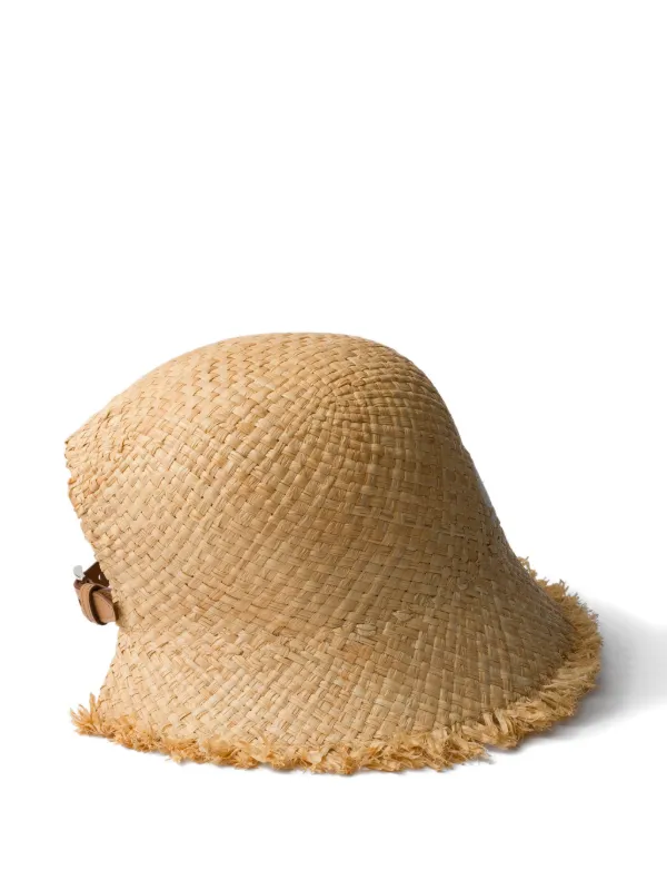 PRADA クロシェベレー IHC266 2M2P ラフィア Prada Raffia Hat | Neutrals | FARFETCH