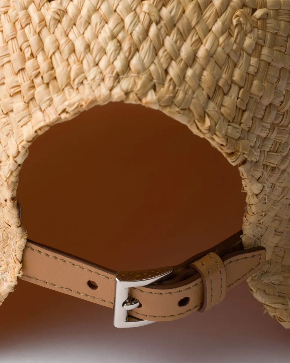 Prada Raffia hoed Beige