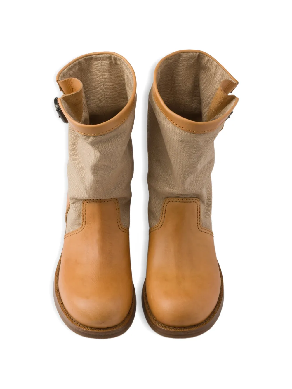 Prada Leren laarzen Beige