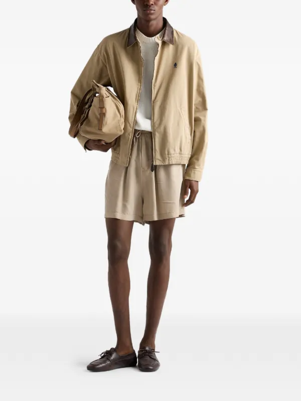 Prada レザーカラージャケット | ニュートラル | FARFETCH JP