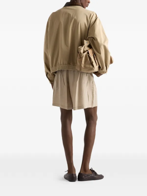 Prada レザーカラージャケット | ニュートラル | FARFETCH JP