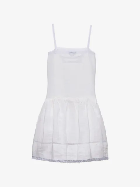Prada embroidered linen dress