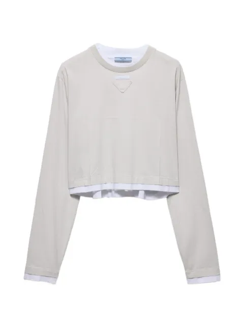 Prada long-sleeved jersey T-shirt